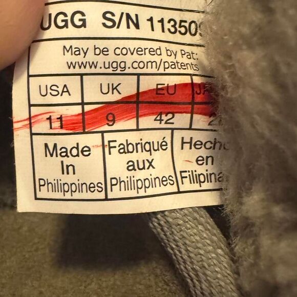 UGG Classic Ultra Mini Platform Booties Women’s 11 Gray Suede Sheepskin 1135092 - Picture 4 of 8